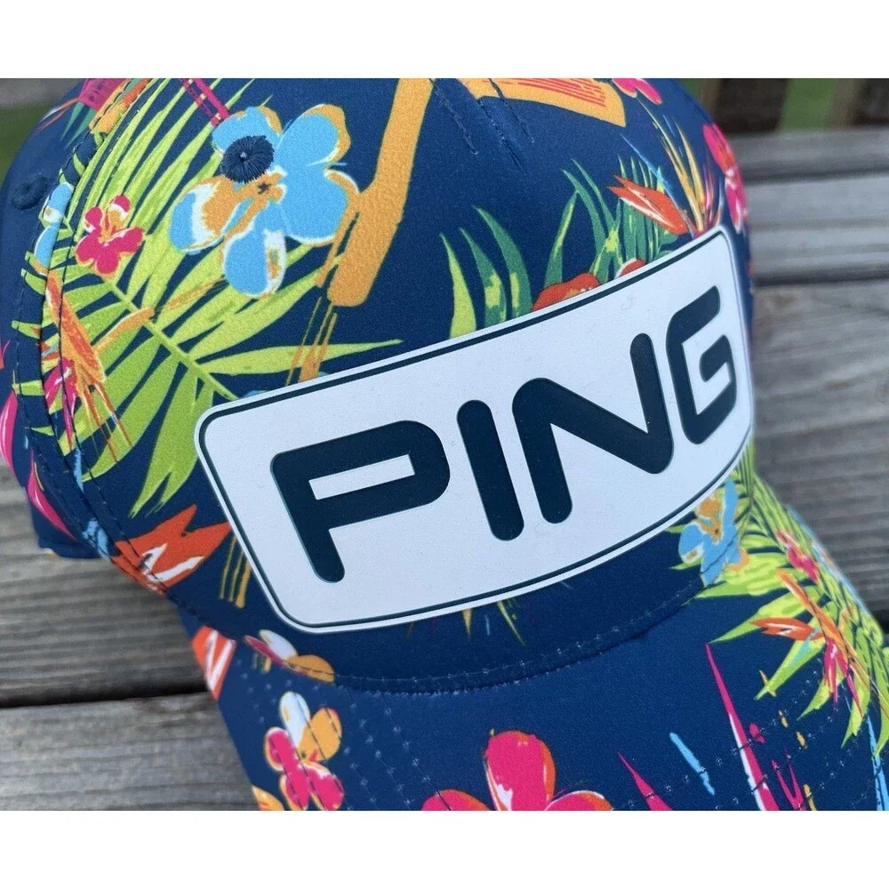 Nice! PING Clubs of Paradise Tour Snapback Hat Golf Tropical Floral Adjustable